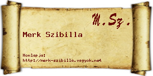 Merk Szibilla névjegykártya